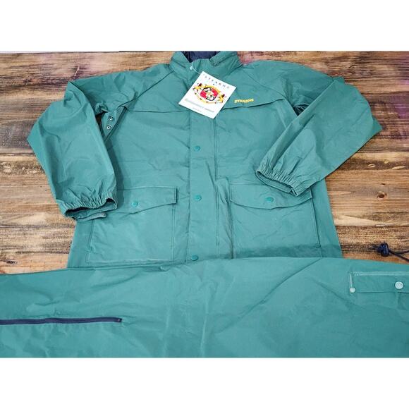 Stearns Dry Wear Raincoat Jacket & Pants Size Small Model 8176 Green - Picture 1 of 12